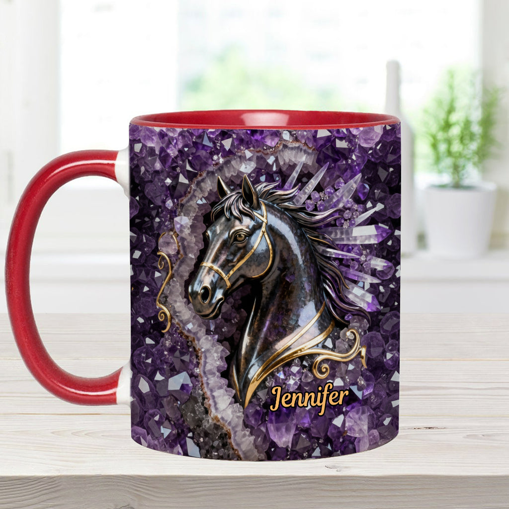 Love Horse - Personalized Horse Accent Mug & Coaster