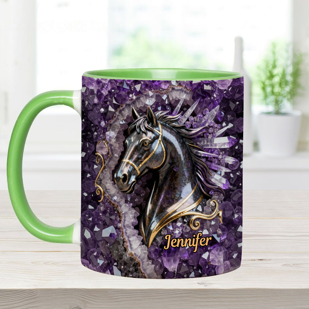 Love Horse - Personalized Horse Accent Mug & Coaster