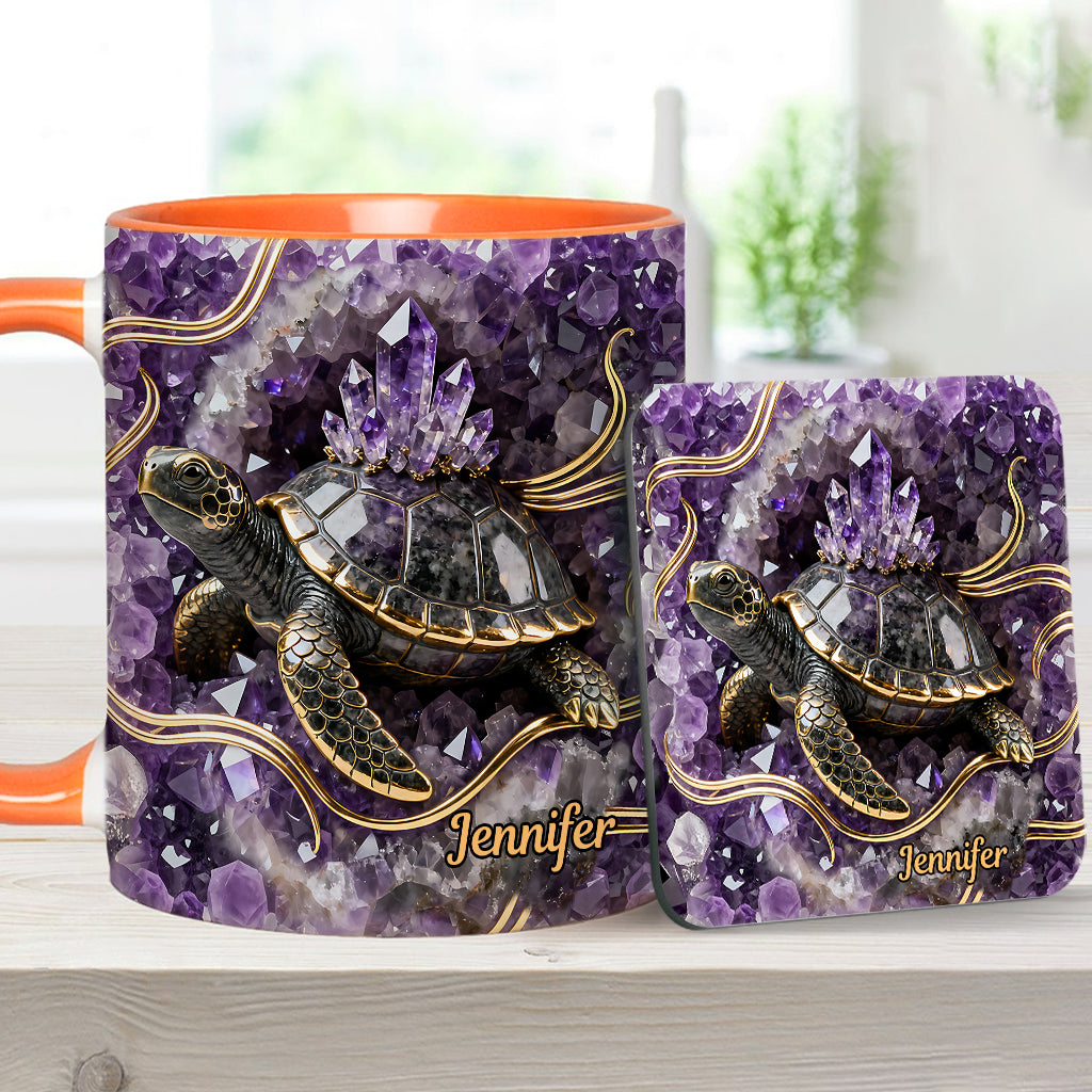 Liebe Schildkröte – Personalisierte Tasse und Untersetzer mit Schildkrötenmotiv