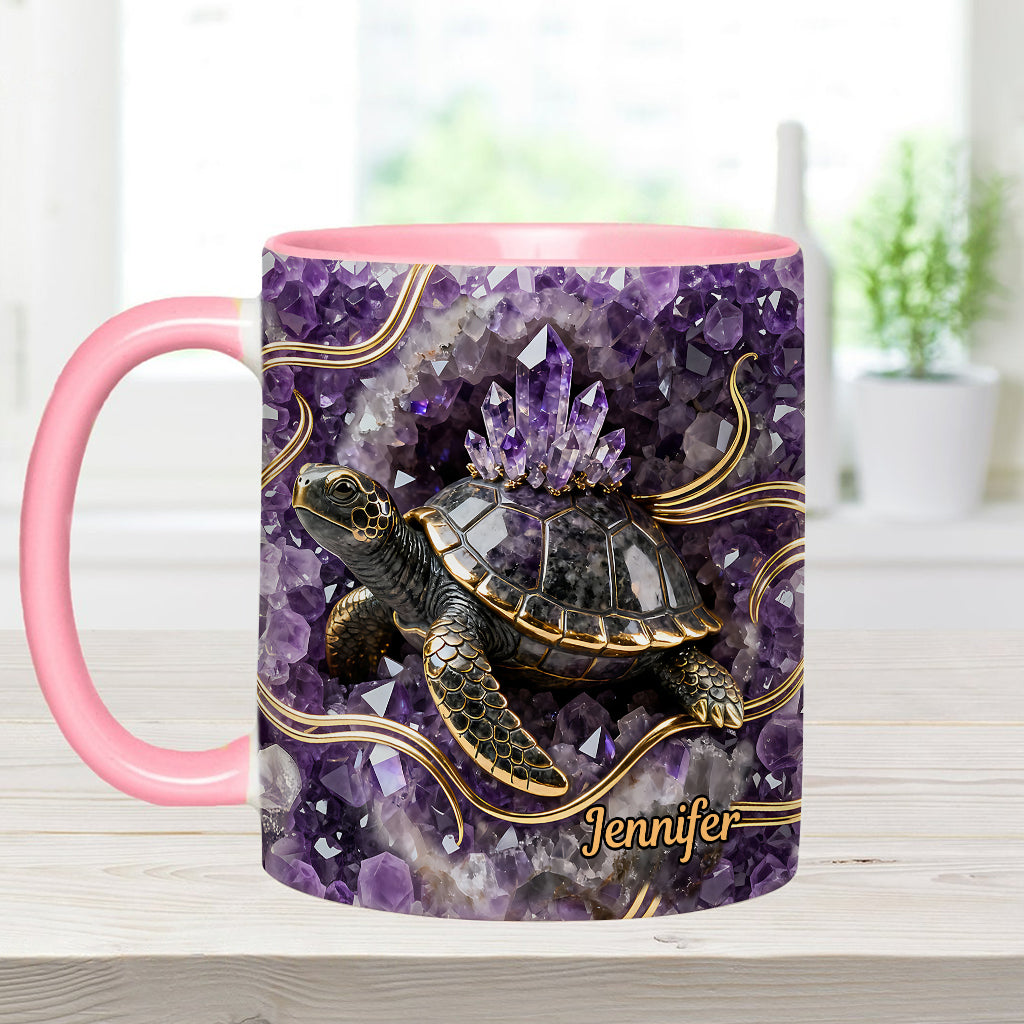 Liebe Schildkröte – Personalisierte Tasse und Untersetzer mit Schildkrötenmotiv