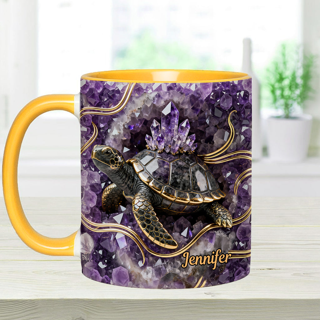 Liebe Schildkröte – Personalisierte Tasse und Untersetzer mit Schildkrötenmotiv