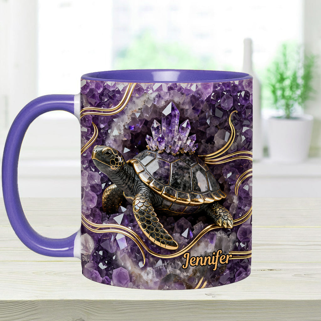 Liebe Schildkröte – Personalisierte Tasse und Untersetzer mit Schildkrötenmotiv