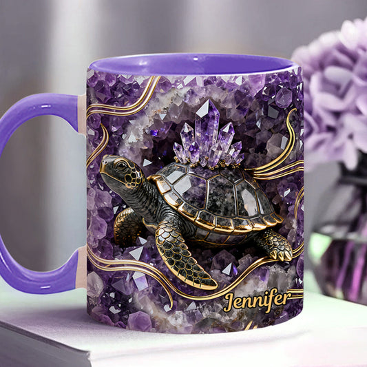 Liebe Schildkröte – Personalisierte Tasse und Untersetzer mit Schildkrötenmotiv
