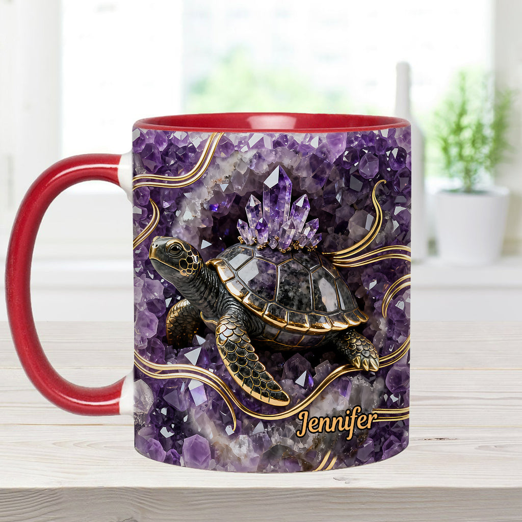 Liebe Schildkröte – Personalisierte Tasse und Untersetzer mit Schildkrötenmotiv