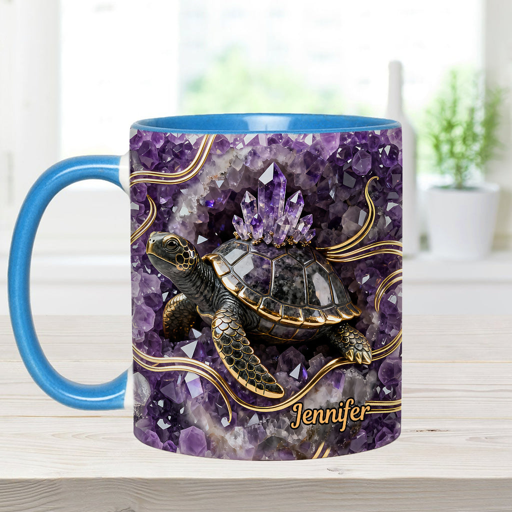 Liebe Schildkröte – Personalisierte Tasse und Untersetzer mit Schildkrötenmotiv