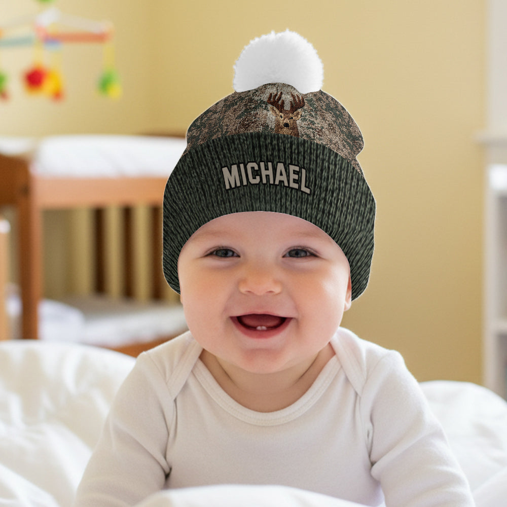 Deer Head - Personalized Hunting Beanie Hat