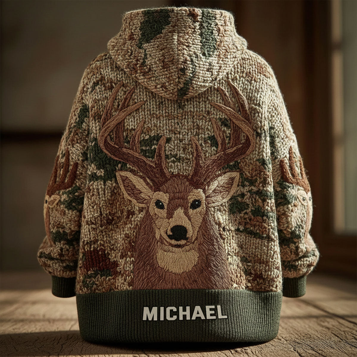 Deer Head - Personalized Hunting Blanket Hoodie