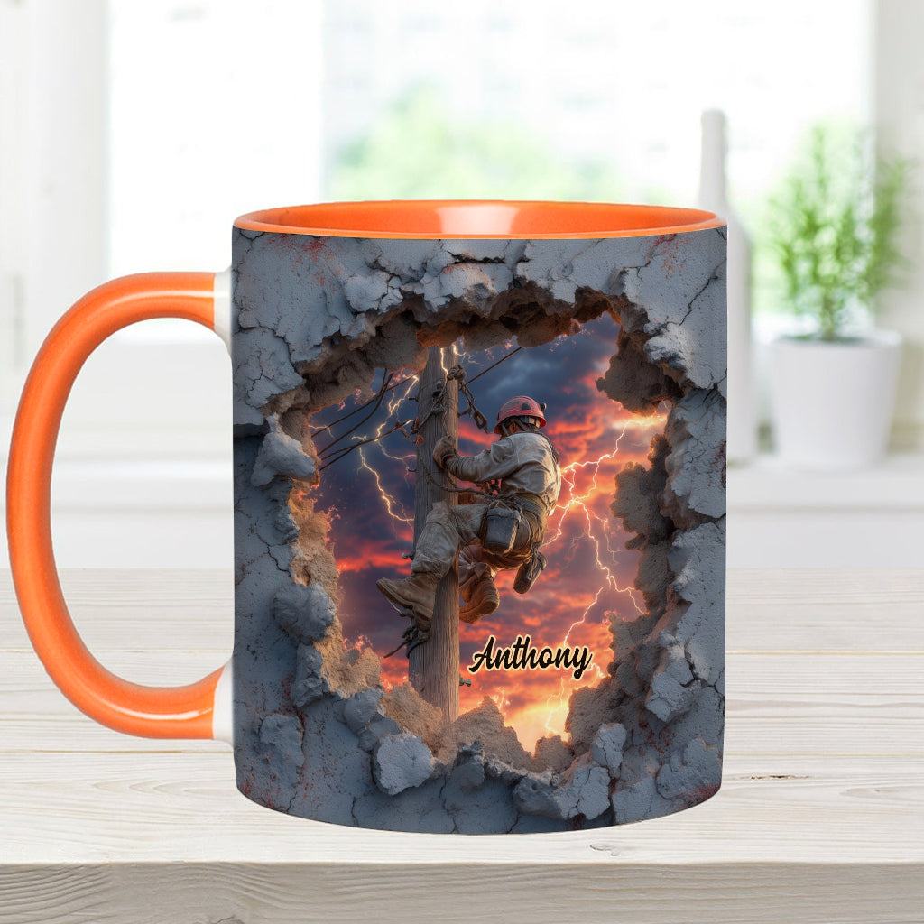Geschenk für Monteure – Papa, Ehemann, Sohn... – Personalisierte Tasse mit Monteur-Motiv