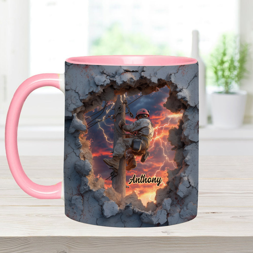 Geschenk für Monteure – Papa, Ehemann, Sohn... – Personalisierte Tasse mit Monteur-Motiv