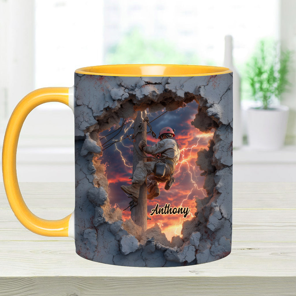 Geschenk für Monteure – Papa, Ehemann, Sohn... – Personalisierte Tasse mit Monteur-Motiv