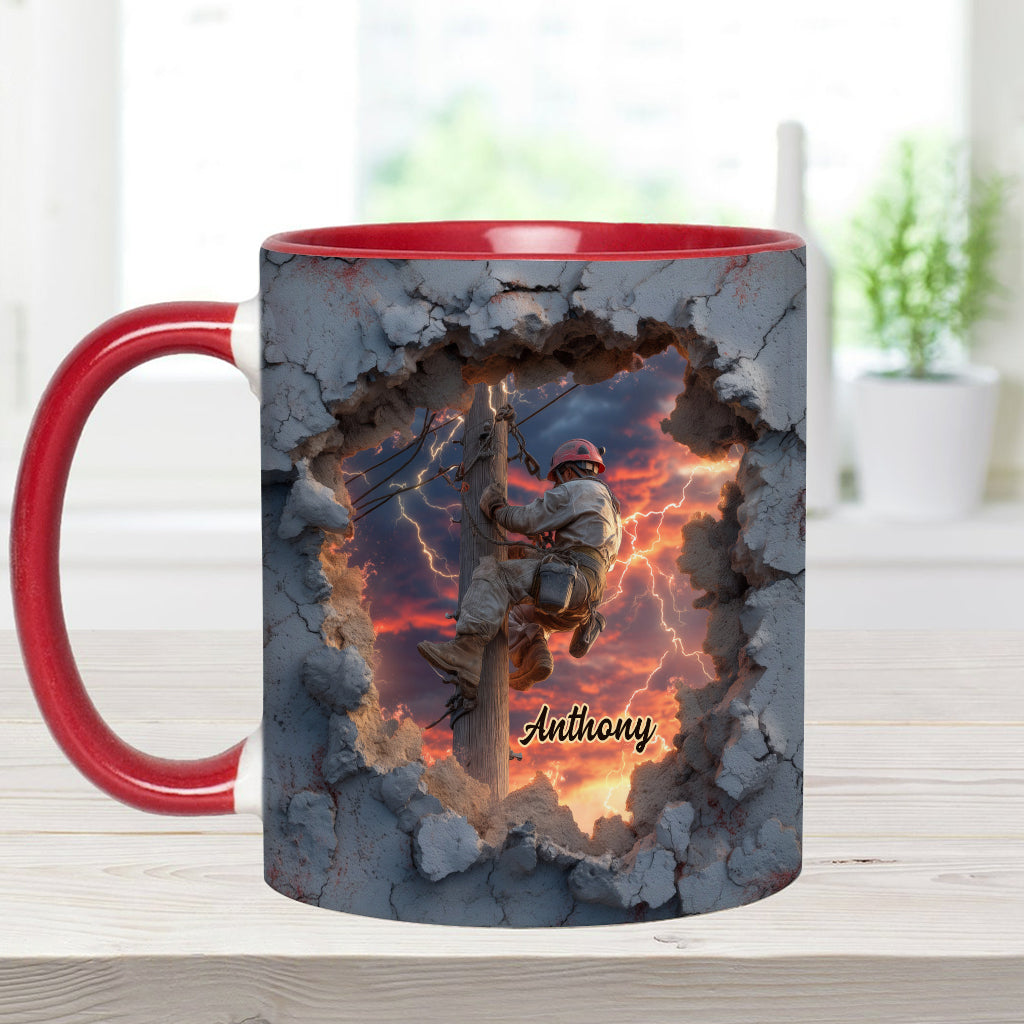 Geschenk für Monteure – Papa, Ehemann, Sohn... – Personalisierte Tasse mit Monteur-Motiv