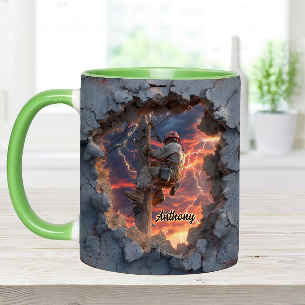Geschenk für Monteure – Papa, Ehemann, Sohn... – Personalisierte Tasse mit Monteur-Motiv