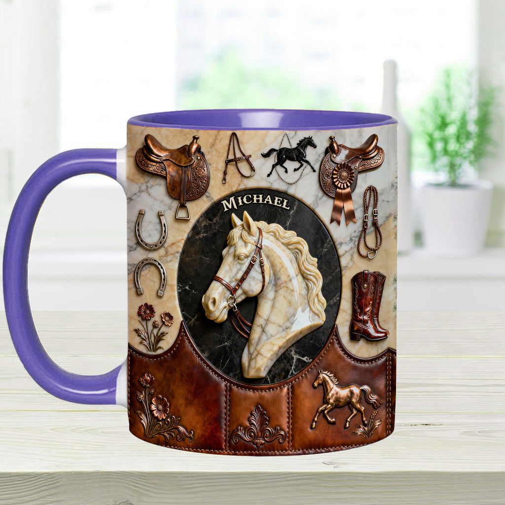 Love Horse - Personalized Horse Accent Mug & Coaster