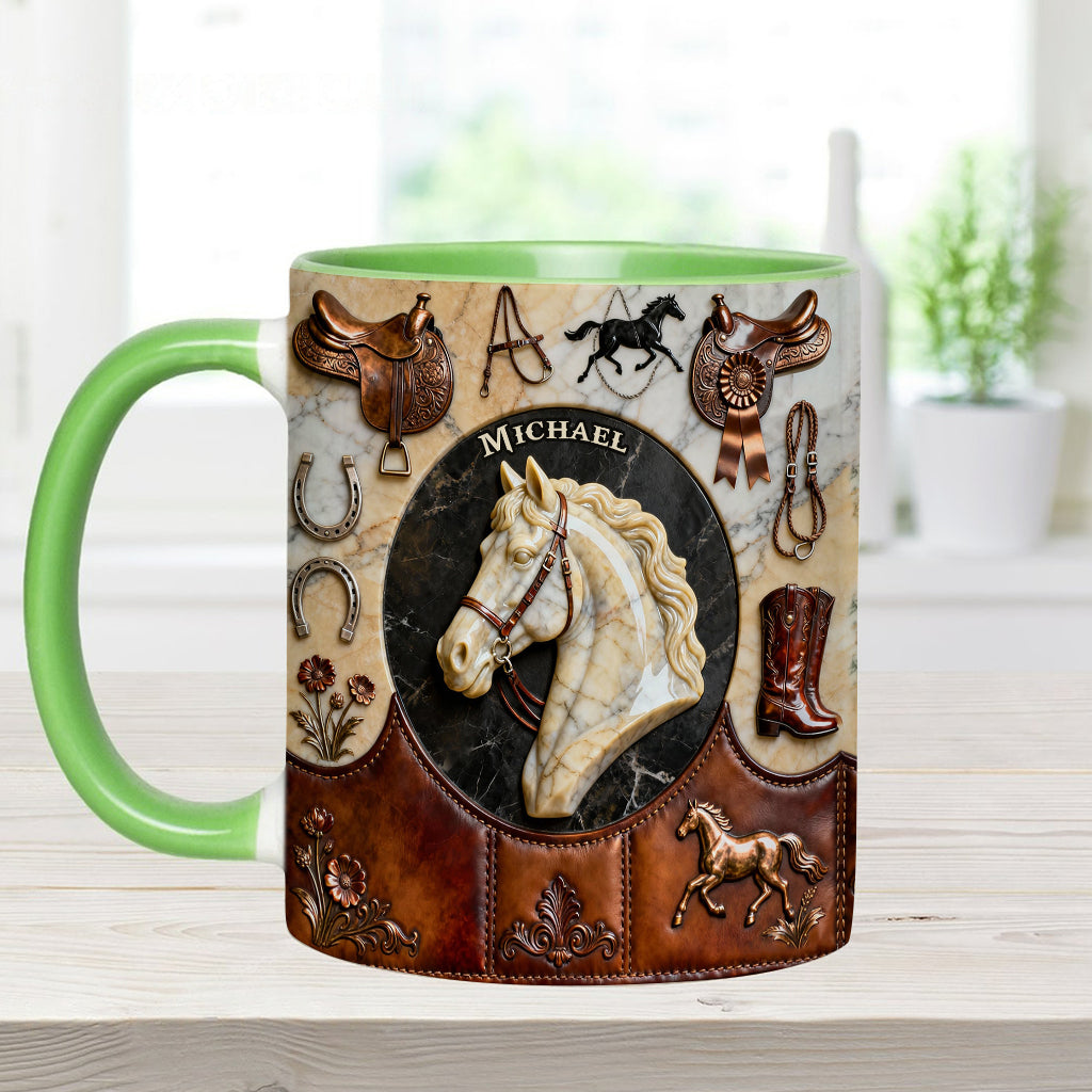 Love Horse - Personalized Horse Accent Mug & Coaster