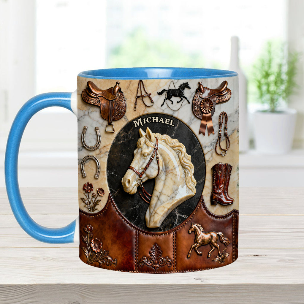 Love Horse - Personalized Horse Accent Mug & Coaster