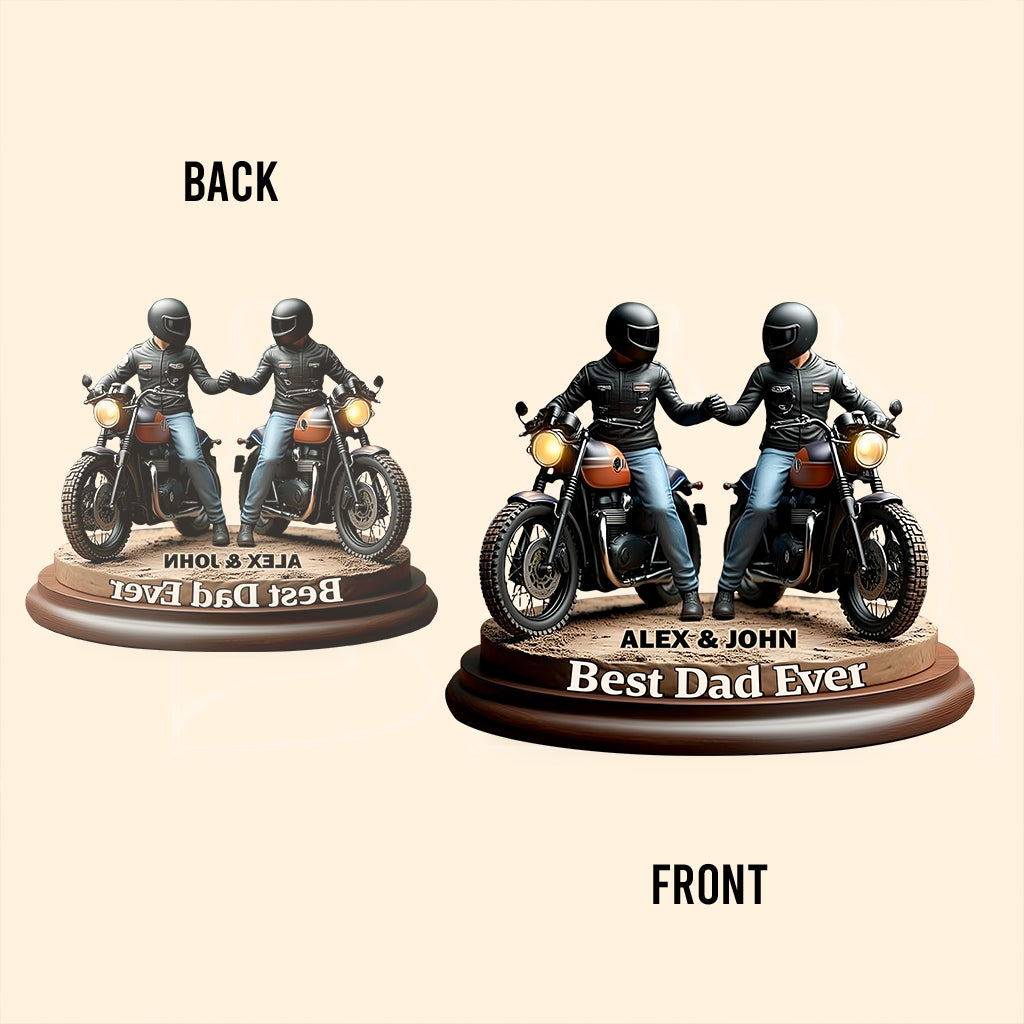 Alter Biker-Papa – Personalisierte Acrylplakette in Bikerform