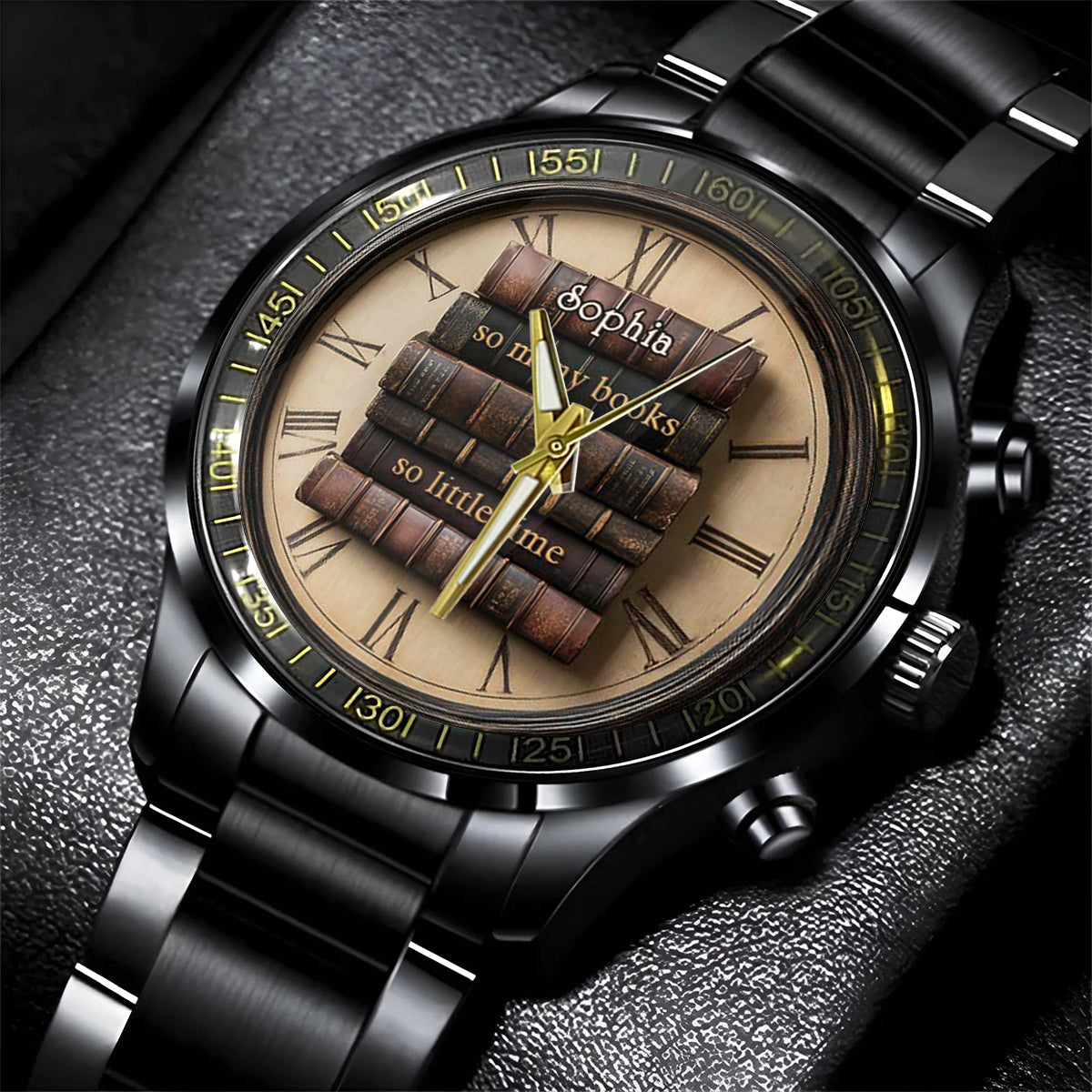 So Many Books So Little Time - Personalized Book Hand Watch