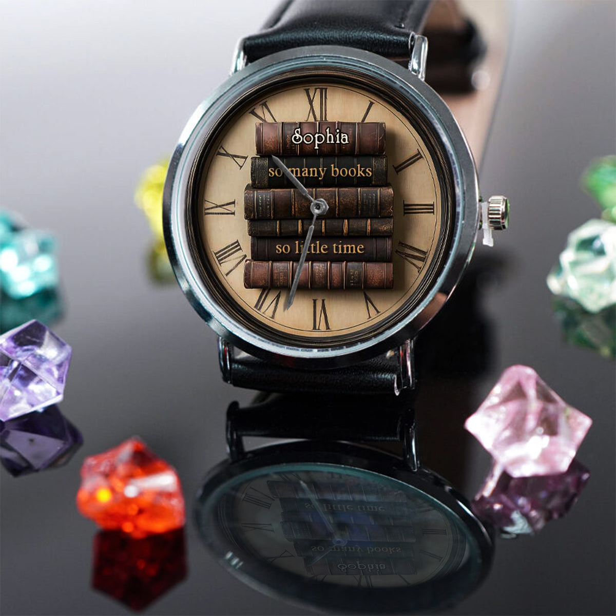 So Many Books So Little Time - Personalized Book Hand Watch