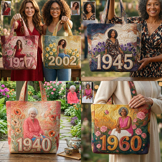 Alles Gute zum Geburtstag - Personalisierte Quilted Tote Bag