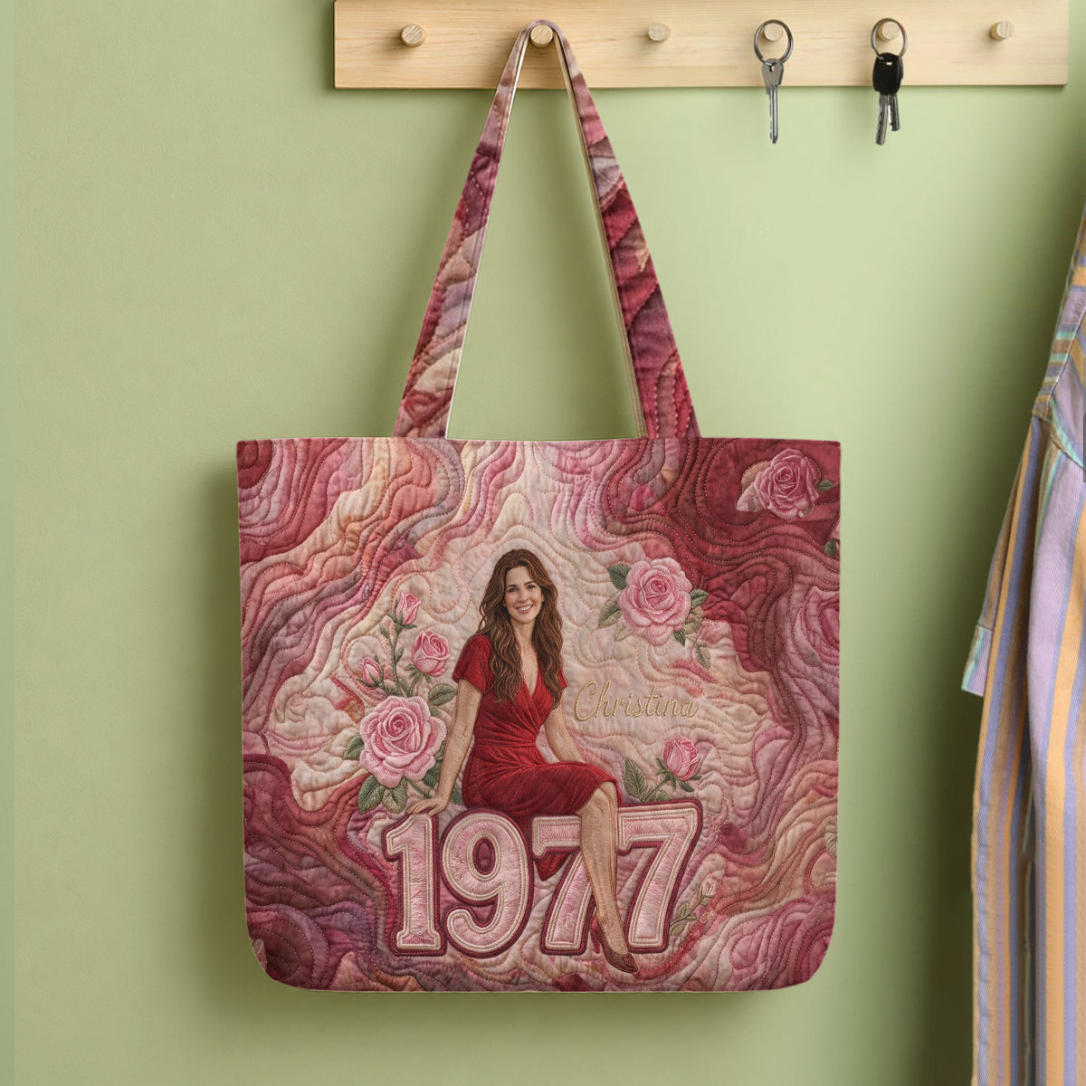 Happy Birthday - Personalized Birthday Quilted Tote Bag