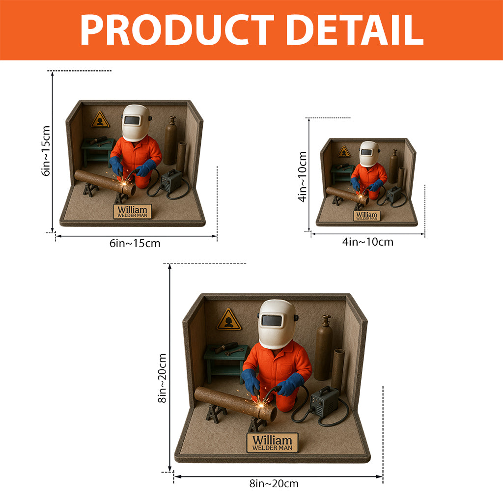 Cooler Schweißer – Personalisierte Acrylplakette in Schweißerform