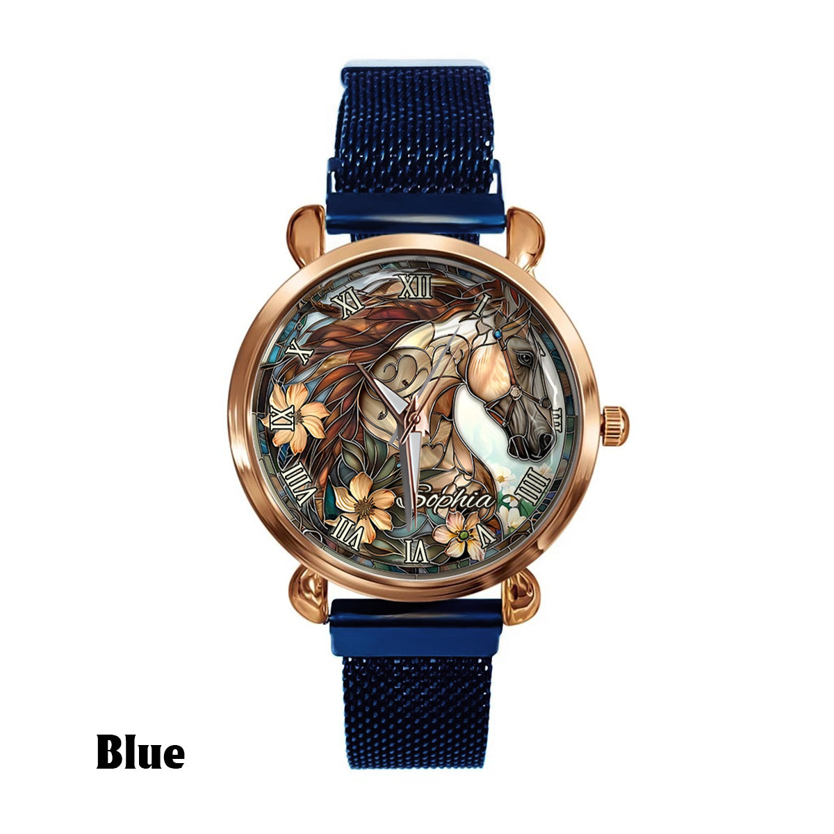 Horse Girl - Personalisierte Damen-Handuhr mit Pferdemotiv 