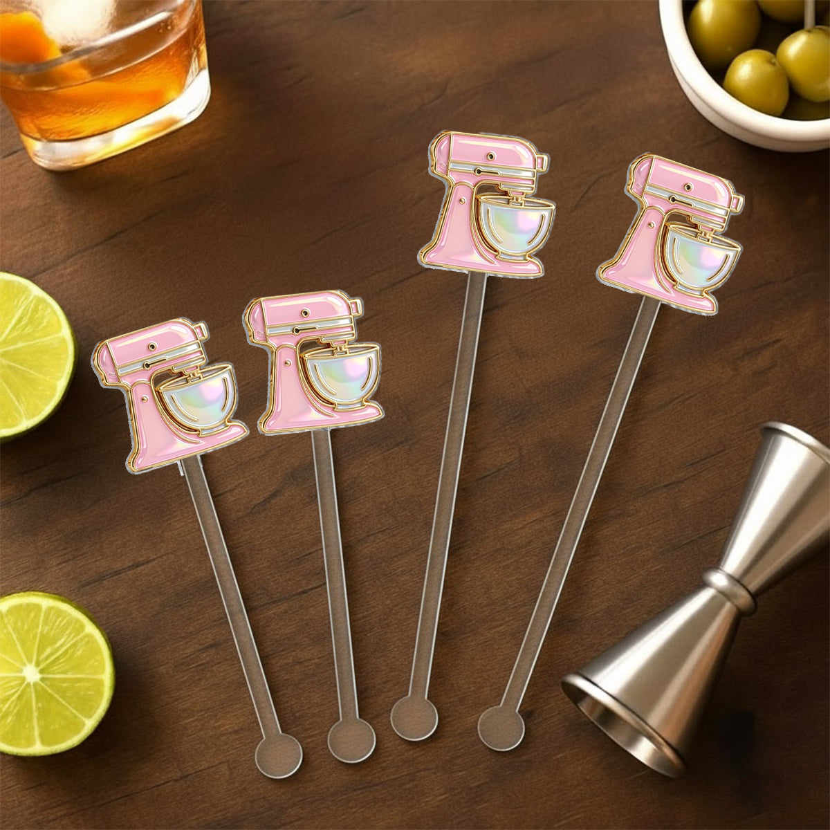 Just A Girl Who Loves Baking - Personalized Baking Set Accent Mug with Acrylic Stirrers