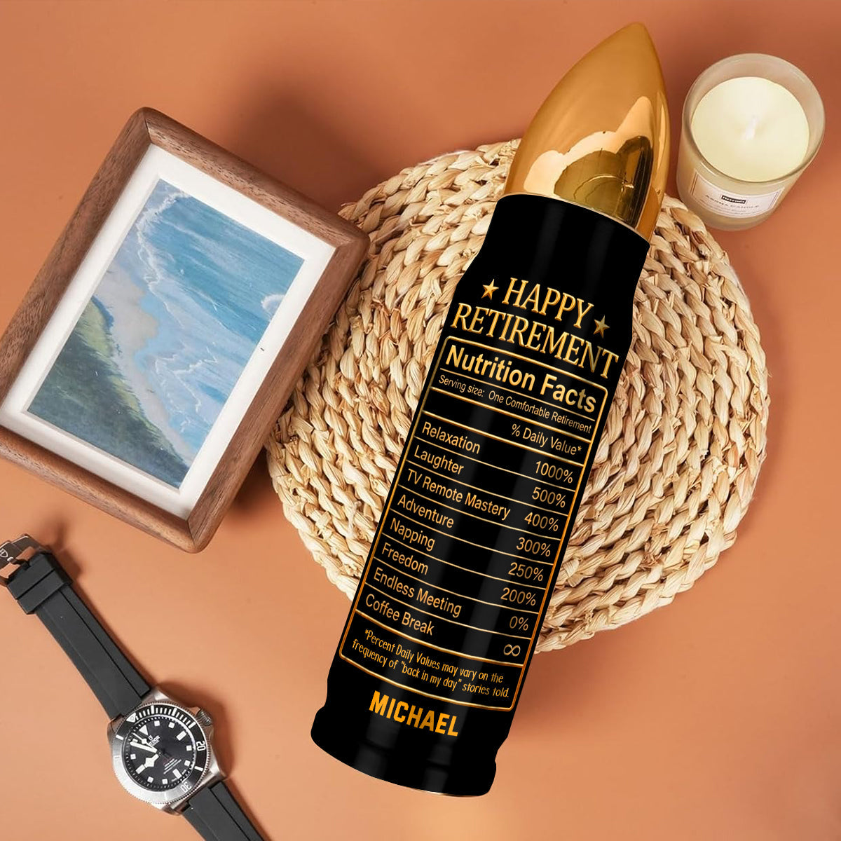 Happy Retirement - Personalized Retired Bullet Tumbler