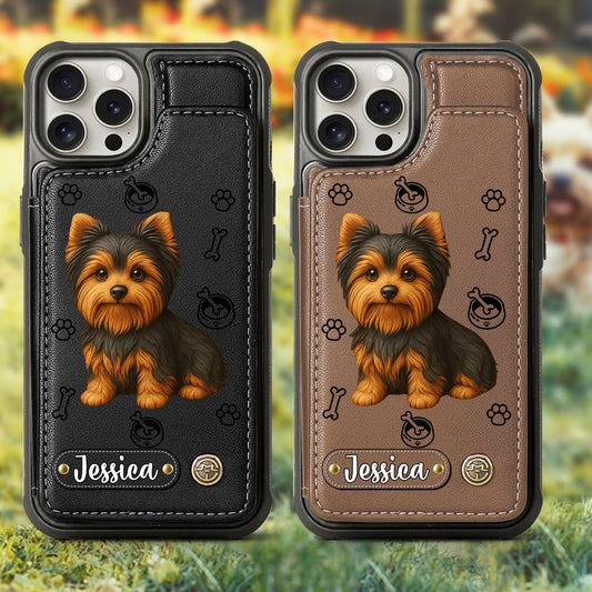 Love My Dog - Personalized Yorkshire Terriers Wallet Phone Case