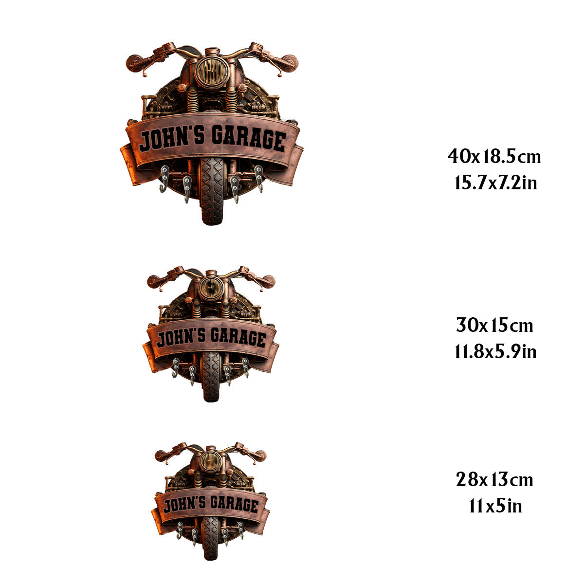 Motorradgarage – Personalisierter, maßgefertigter Hängeständer für Biker