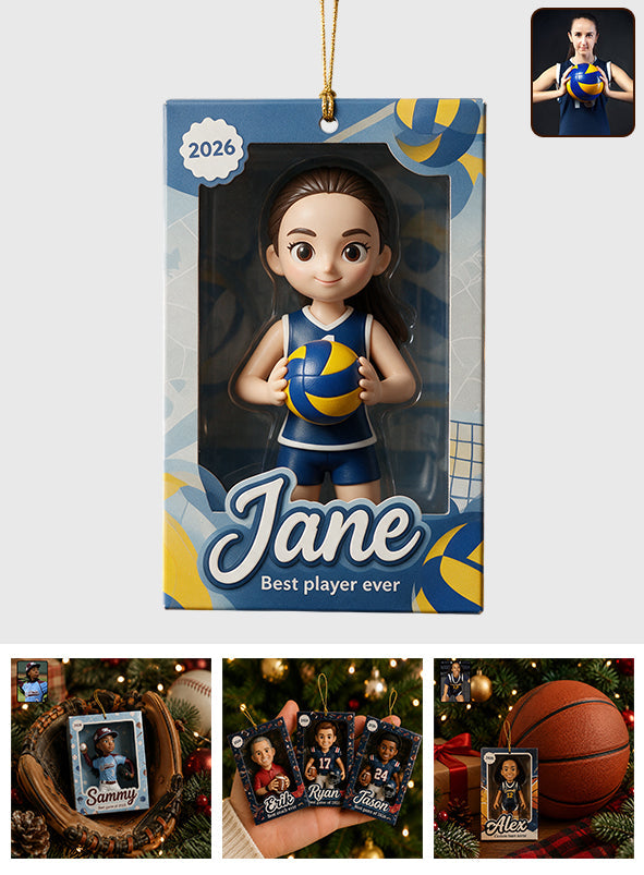 Love Sport Individuelles Foto - Personalisierte Volleyball Ornament