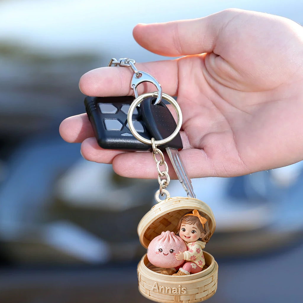 The Funny Mystery Dumpling For Kid - Personalized Kid Keychain
