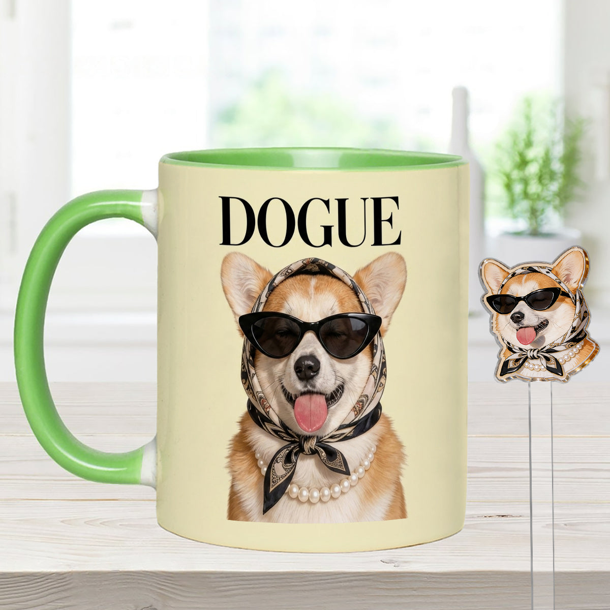 Lustiges Geschenk für Hundeliebhaber - Personalisierte Hundetasse mit Acrylrührern