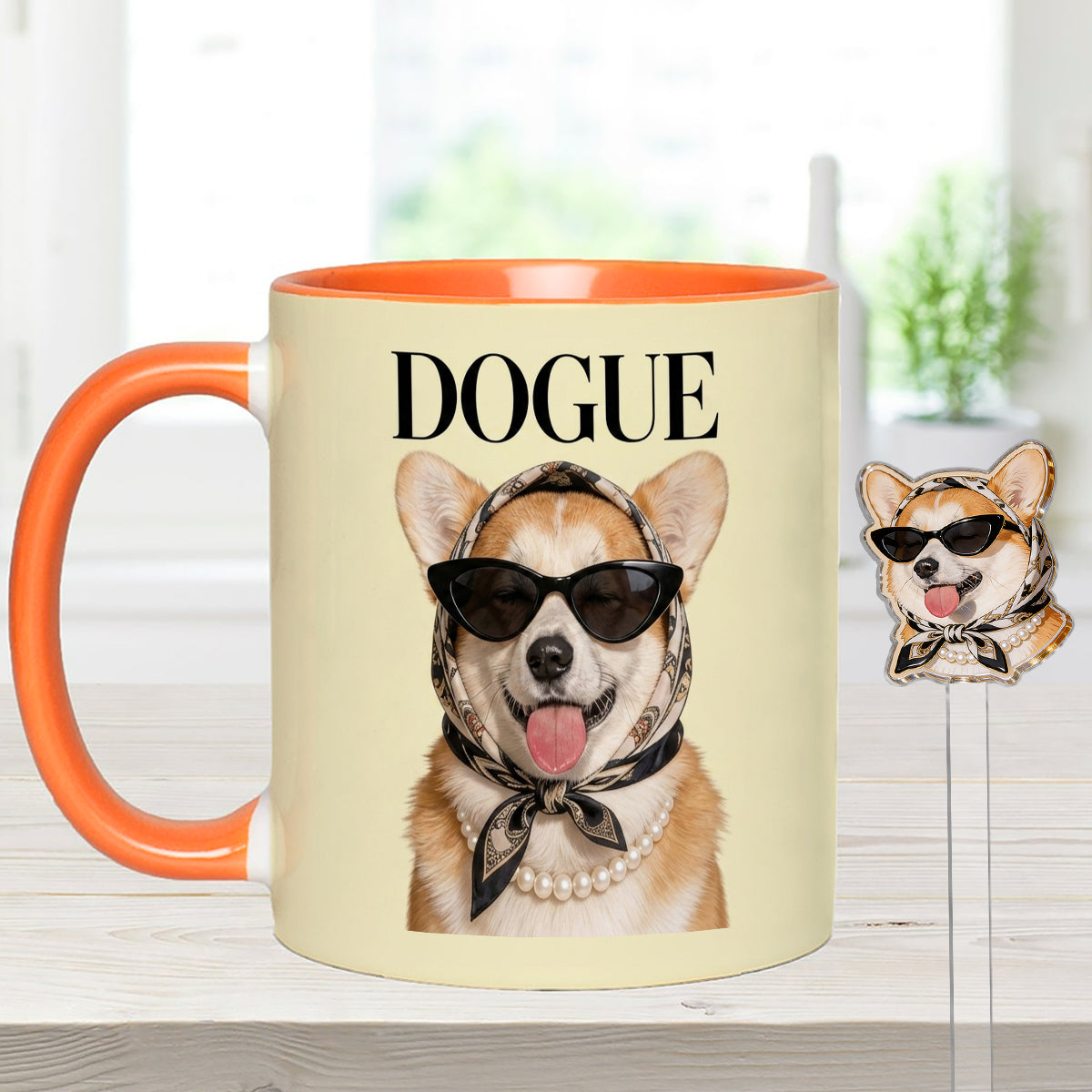 Lustiges Geschenk für Hundeliebhaber - Personalisierte Hundetasse mit Acrylrührern