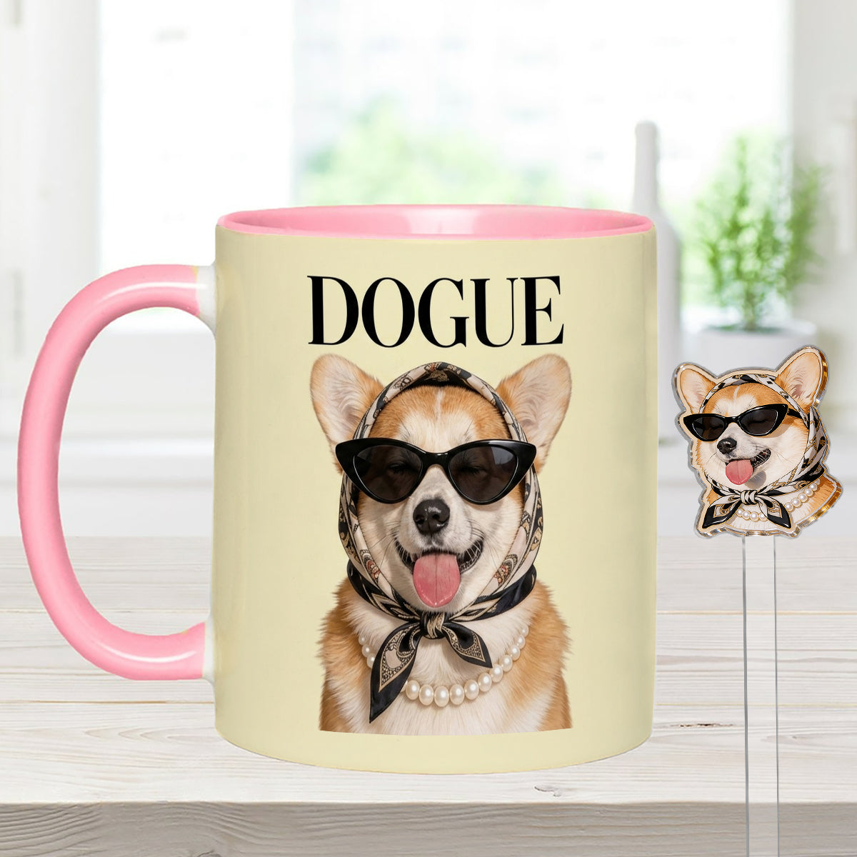 Lustiges Geschenk für Hundeliebhaber - Personalisierte Hundetasse mit Acrylrührern
