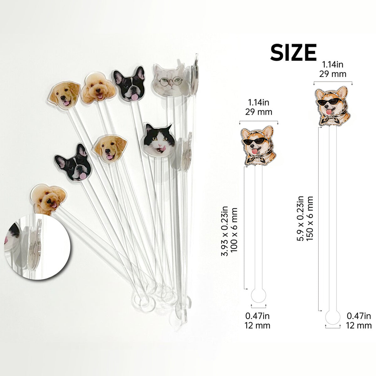 Lustiges Geschenk für Hundeliebhaber - Personalisierte Hundetasse mit Acrylrührern