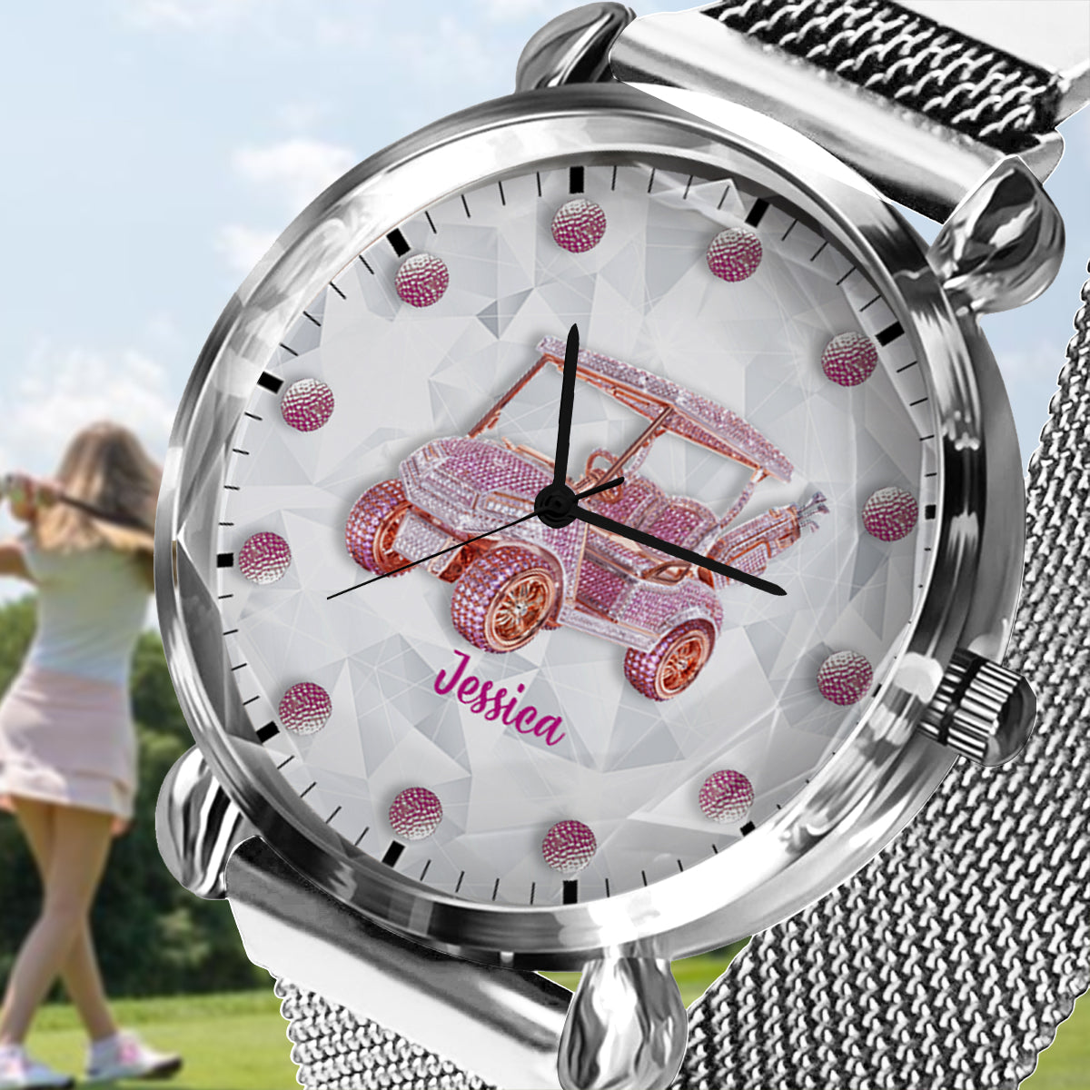 Golf Cart - Personalisierte Golf-Damen-Handuhr