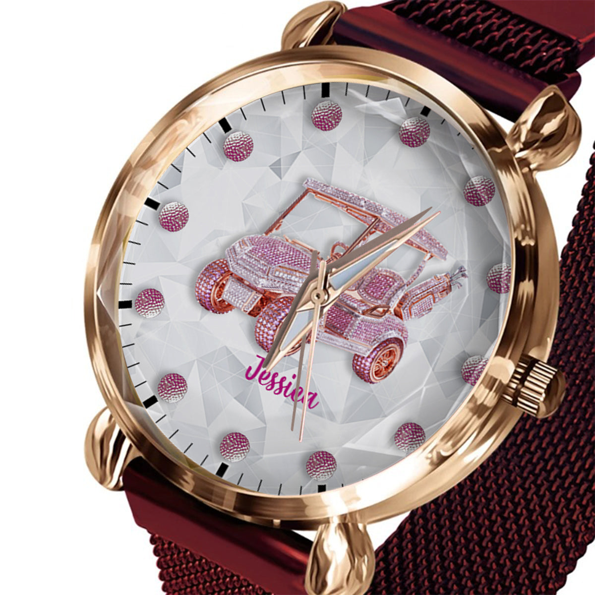 Golf Cart - Personalisierte Golf-Damen-Handuhr