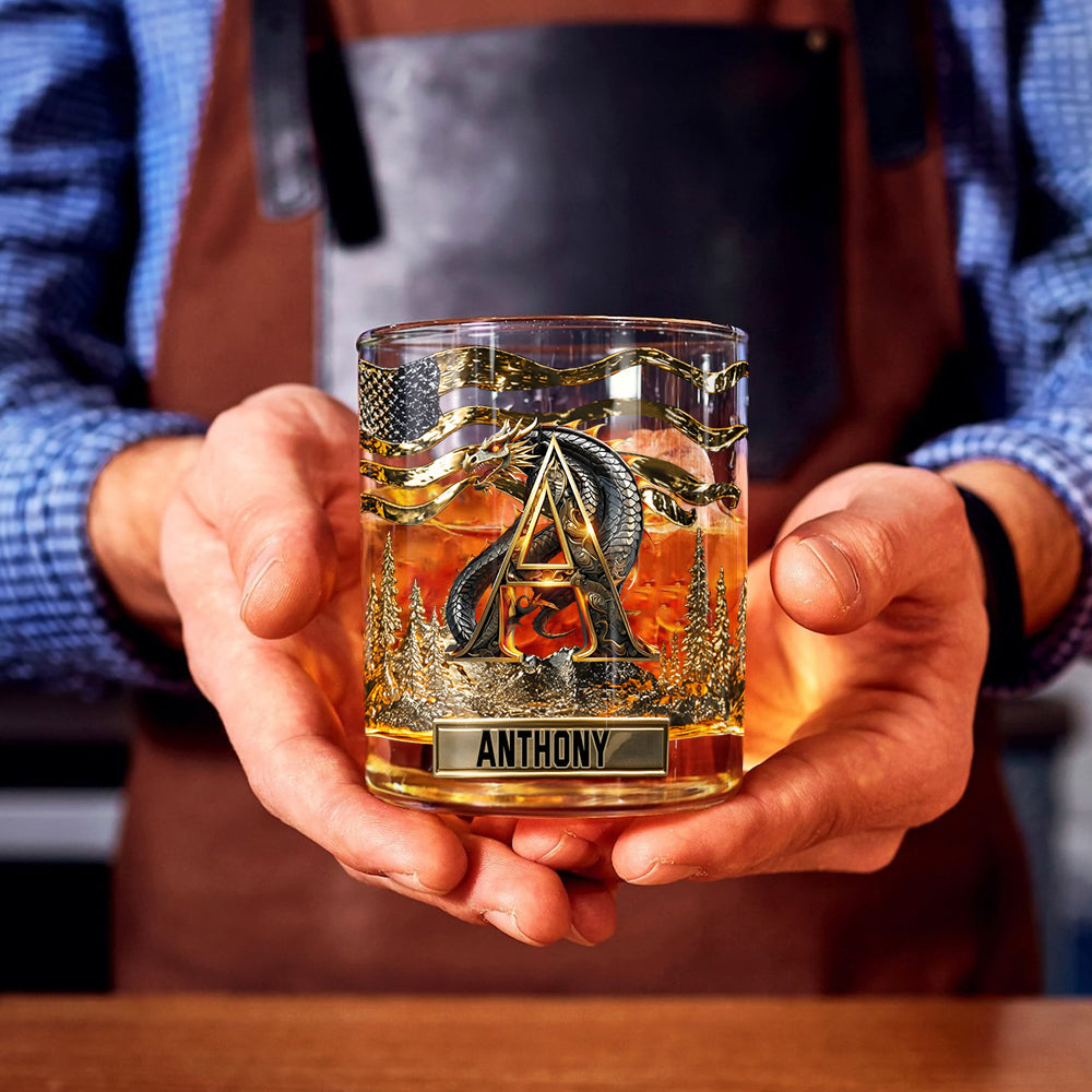 Liebe Drachen – Personalisiertes Drachen-Whiskyglas