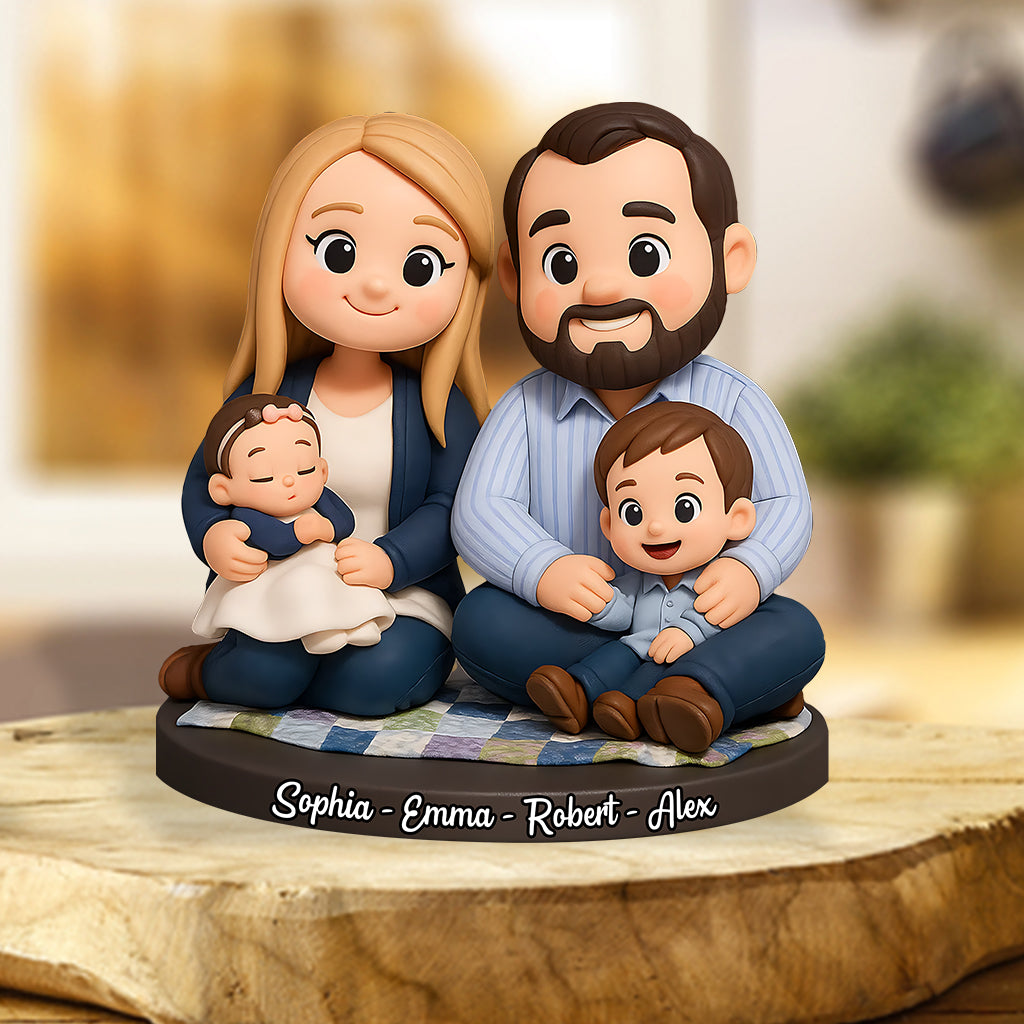 Zuhause ist es am schönsten – personalisierte Acrylplakette in individueller Familienform