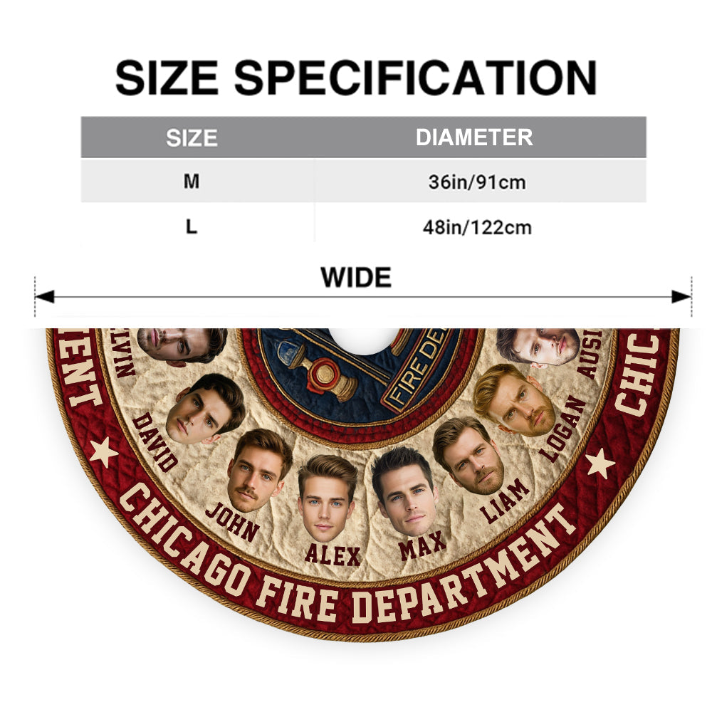 We're Firefighters - Personalized Firefighter Shaped Tree Skirt