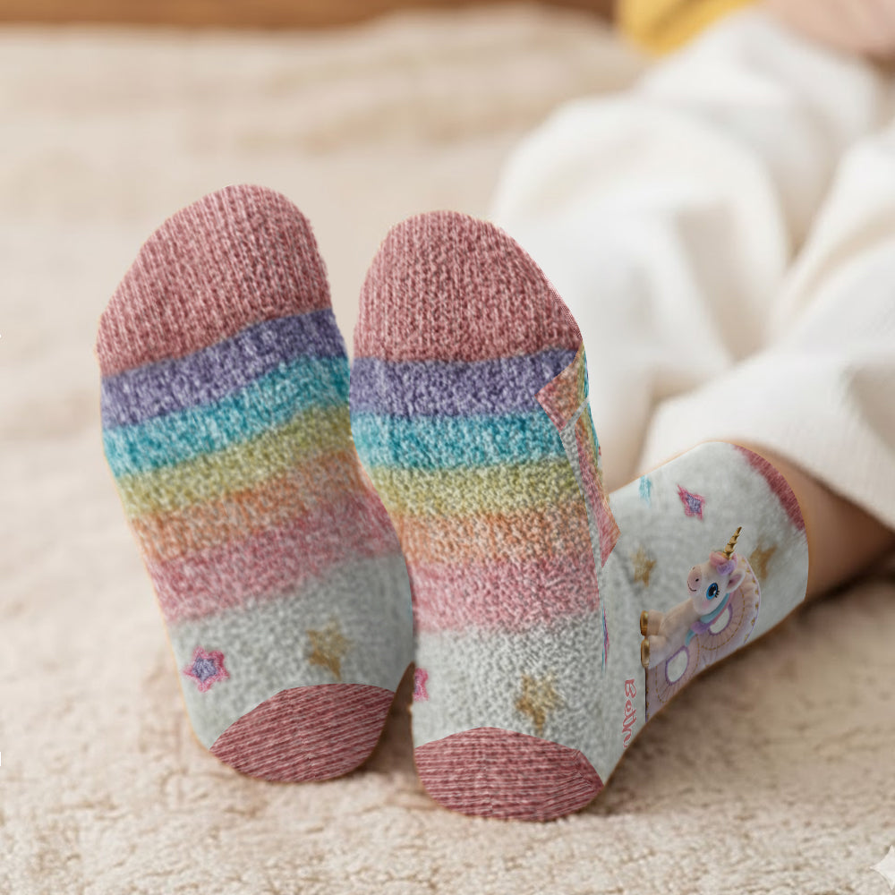 Magisches Einhorn – personalisierte Kindersocken