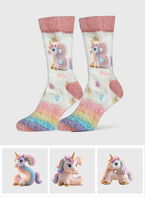 Magisches Einhorn – personalisierte Kindersocken