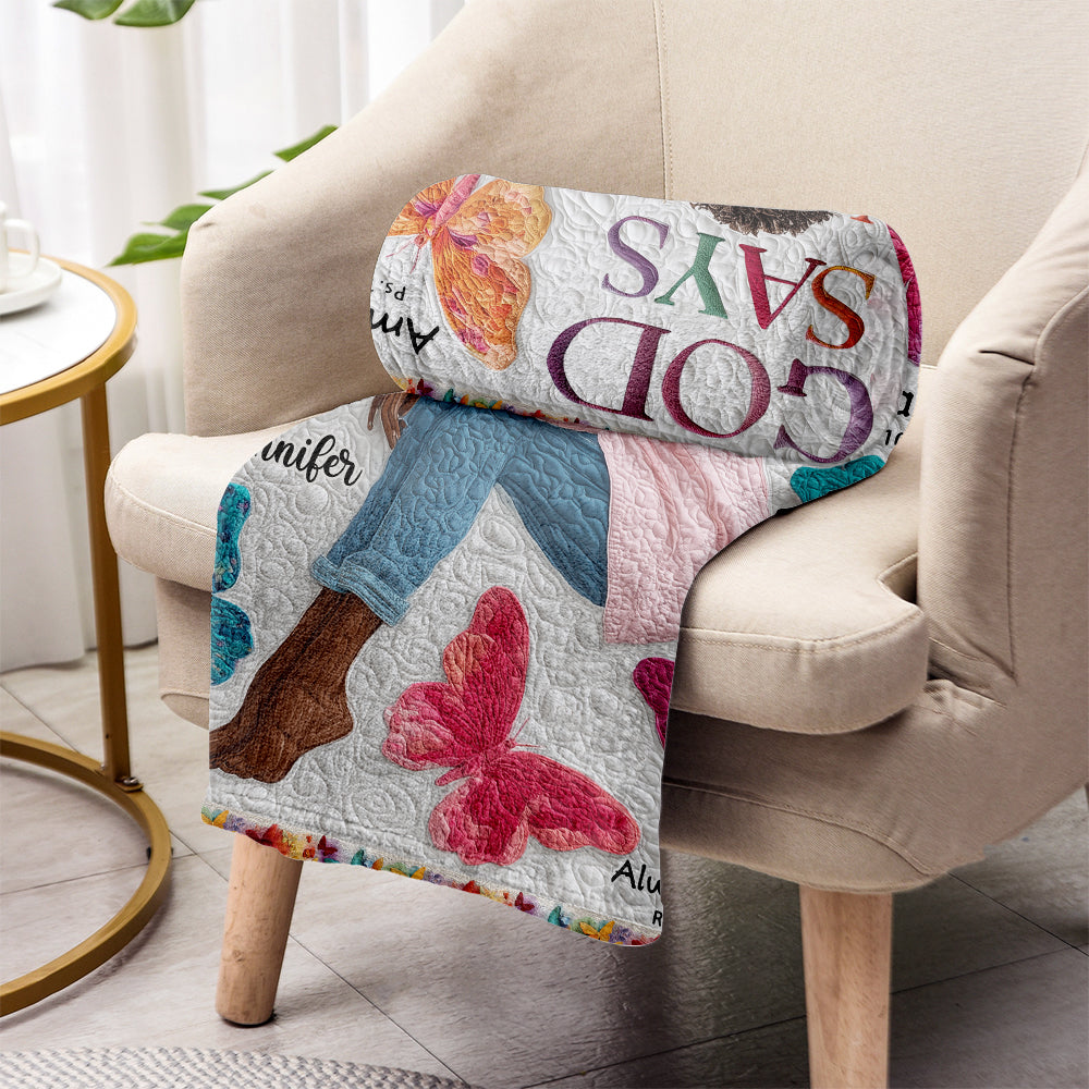 Gott sagt, du bist es – Personalisierte Decke für Afroamerikaner