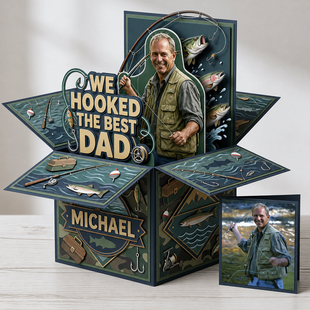 Wir haben den besten Papa - Personalisierte Pop-Up Box Karte