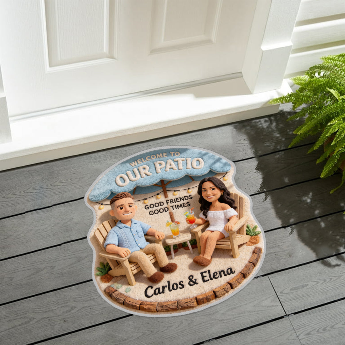 Die Patio Bar Fußmatte - Individuell Nach Foto - Personalisierter Rutschfester Teppich für den Garten