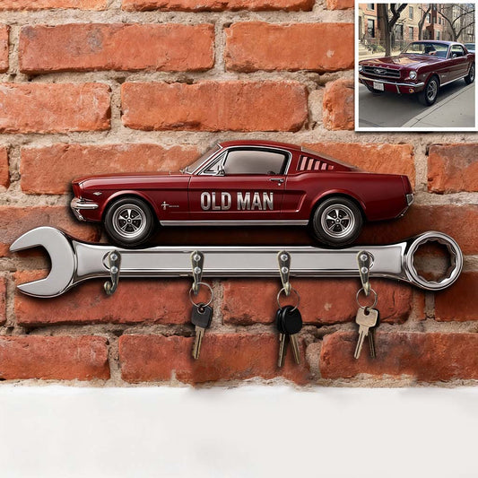 Custom Key Rack For His Garage - Personalized Car Lover Custom Shaped Hanging Rack