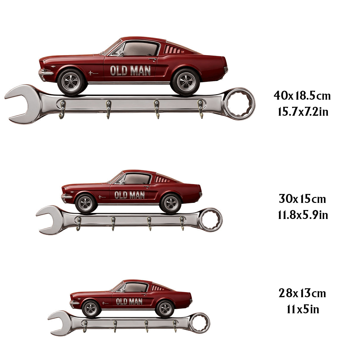 Maßgefertigter Schlüsselhalter für seine Garage – Personalisierter, individuell geformter Hänge-Schlüsselhalter für Autoliebhaber