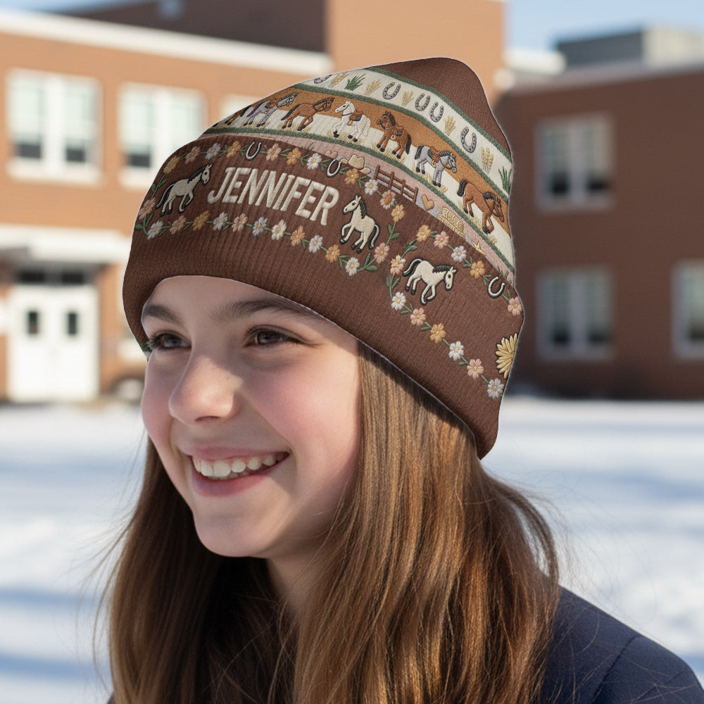 Pferdeliebhaberin – Personalisierte Pferdemütze