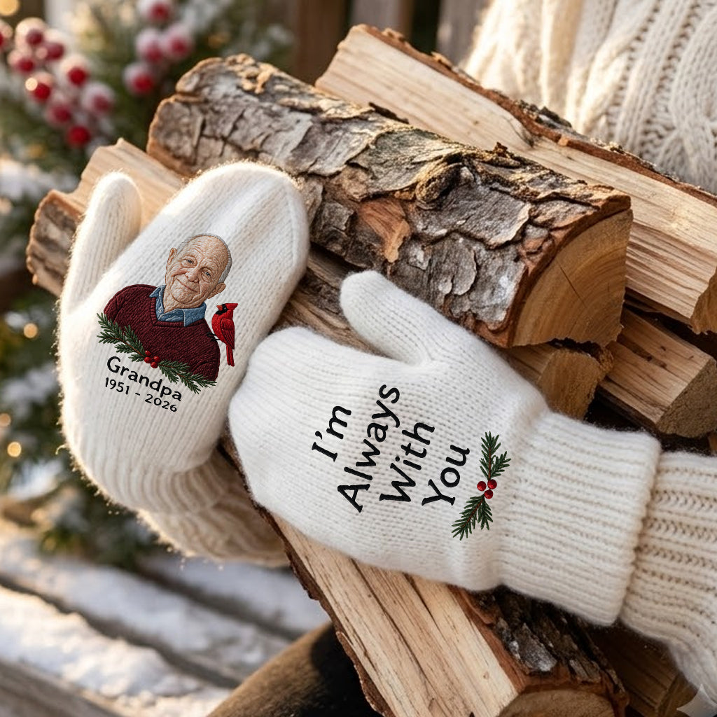 Warmth From Heaven - Personalized Memorial Knitted Mittens